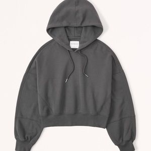 Fleece Cropped Hooded Sweatshirt